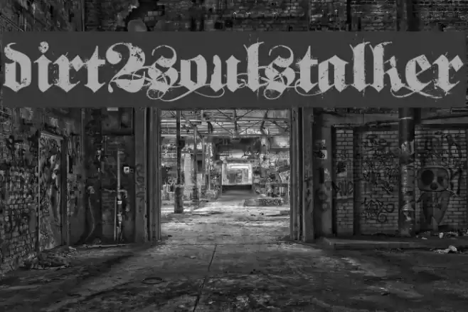 Dirt2SoulStalker Font examples