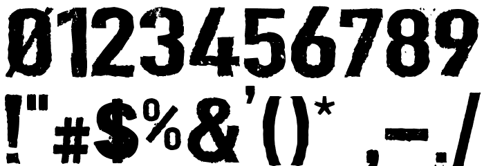 Dirt2Stickler Font OTHER CHARS