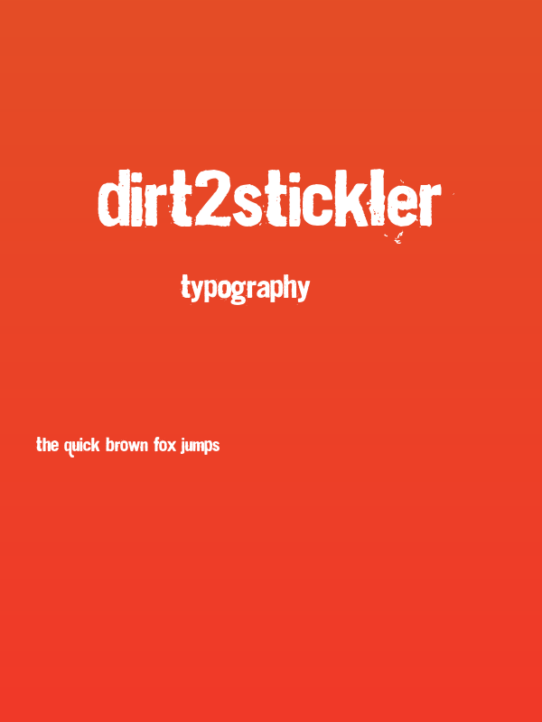 Dirt2Stickler Poster