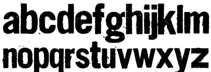 Dirt2Stickler Font LOWERCASE
