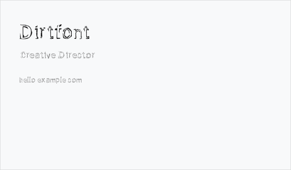 Dirtfont Business Card