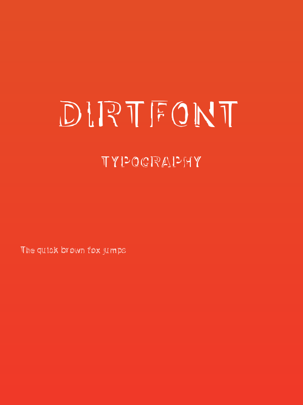 Dirtfont Poster
