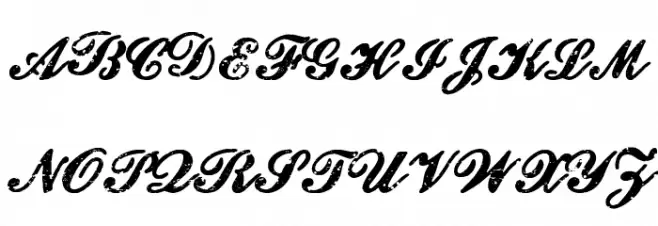 Dirty And Elegant फ़ॉन्ट अपरकेस