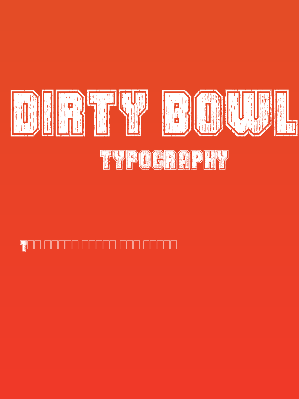Dirty Bowl 86 Poster
