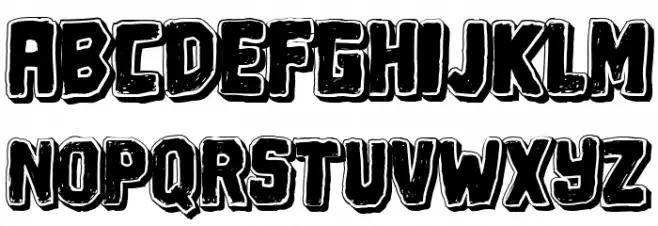 Dirty Brush Regular フォント 大文字