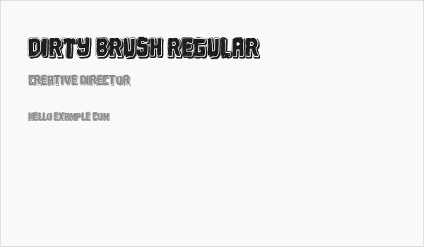 Dirty Brush Regular Business Card