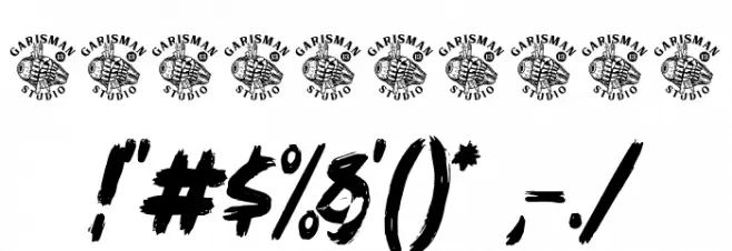 Dirty Brush Font OTHER CHARS