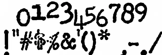 Dirty Classic Machine Font OTHER CHARS