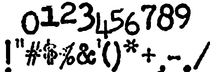 Dirty Classic Machine Font OTHER CHARS