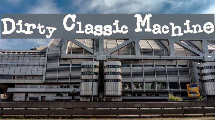 Dirty Classic Machine Font examples