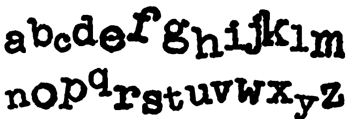 Dirty Classic Machine Font LOWERCASE
