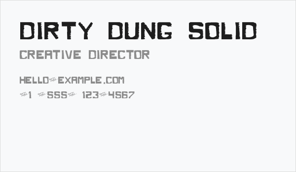 Dirty Dung Solid Business Card