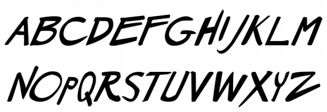 Dirty Duo Bold Italic Caratteri MAIUSCOLE