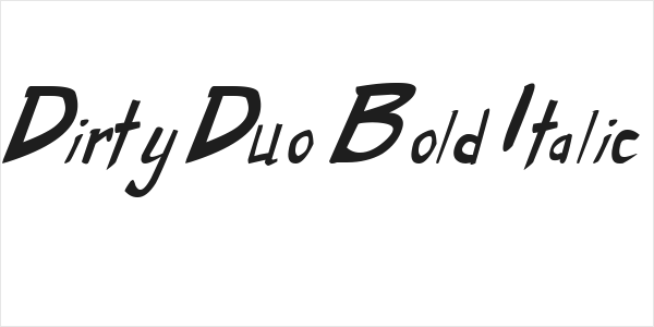 Dirty Duo Bold Italic Logo