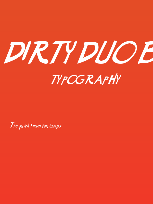Dirty Duo Bold Italic Poster