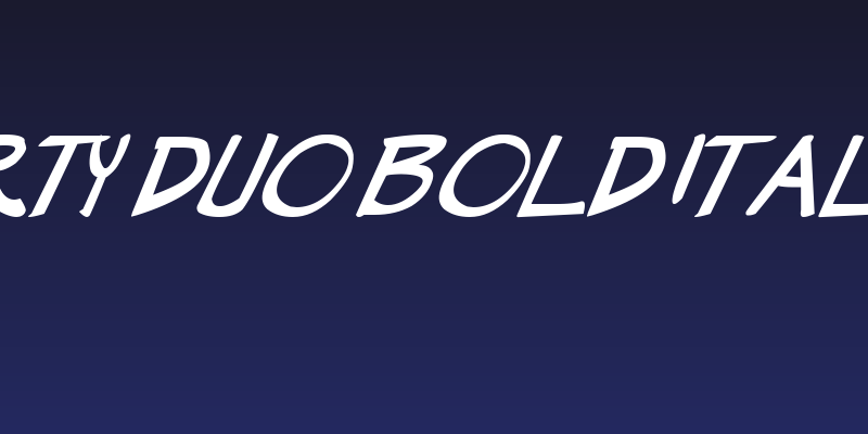 Dirty Duo Bold Italic Social Header
