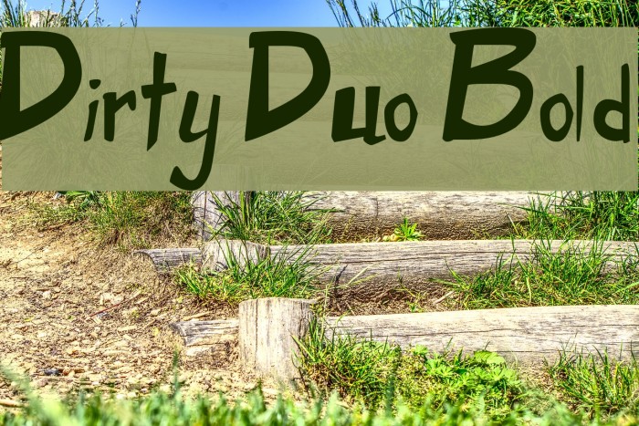 Dirty Duo Bold Font examples