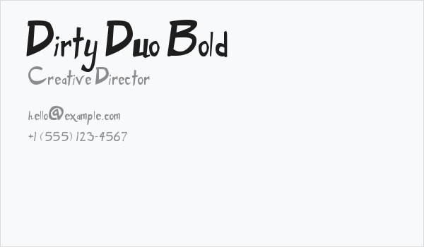 Dirty Duo Bold Business Card