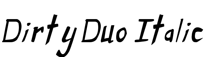 Dirty Duo Italic Font