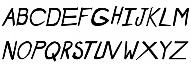 Dirty Duo Italic 字体 大写
