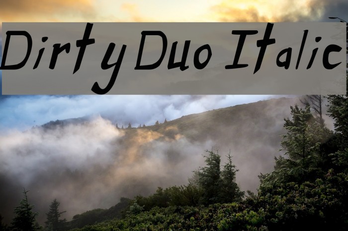 Dirty Duo Italic フォント examples
