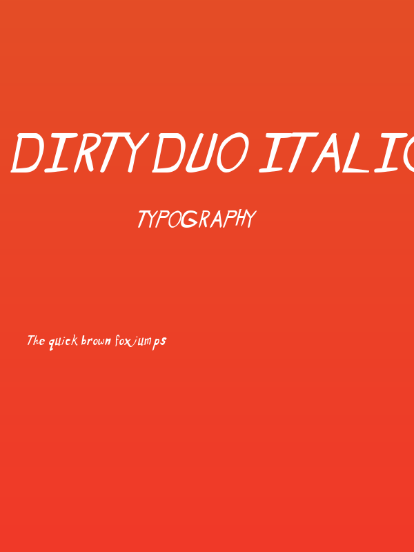 Dirty Duo Italic Poster