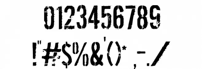 Dirty Ego Font OTHER CHARS