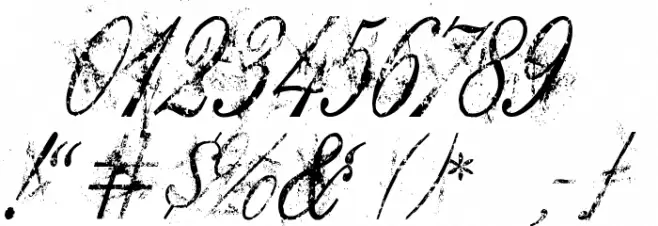 Dirty English Font OTHER CHARS