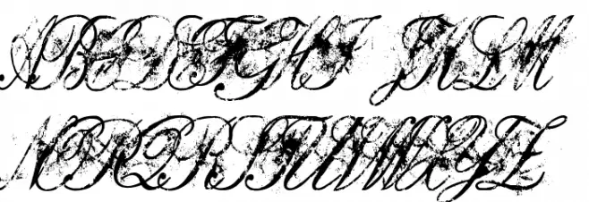 Dirty English Schriftart Groß