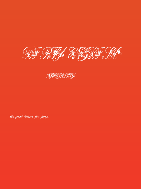 Dirty English Poster