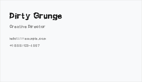 Dirty Grunge Business Card