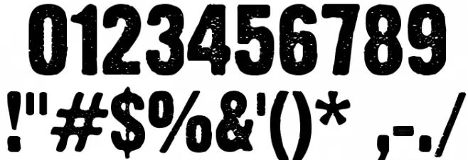 Dirty Headline Font Alte caractere