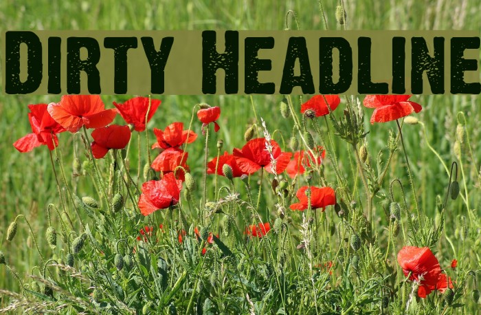 Dirty Headline Font examples