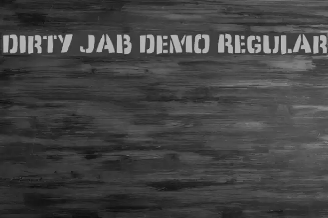Dirty Jab DEMO Regular Font examples