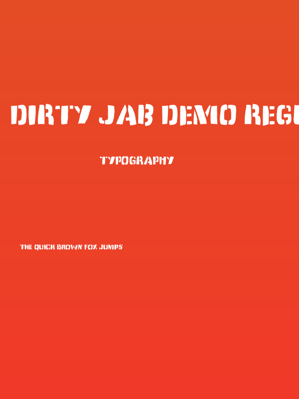 Dirty Jab DEMO Regular Poster
