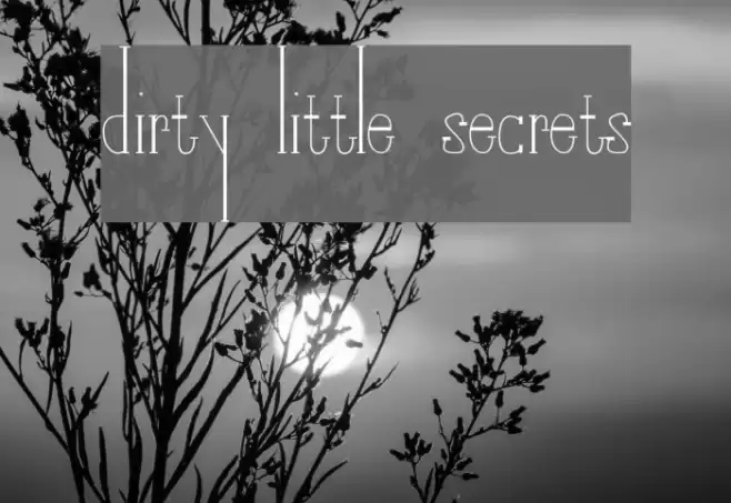 Dirty Little Secrets Font examples
