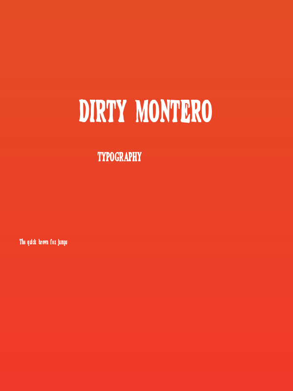 Dirty Montero Poster