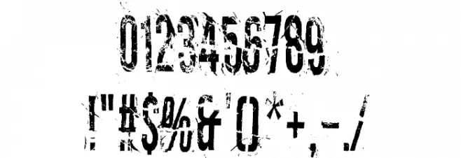 Dirty Old Town Font OTHER CHARS