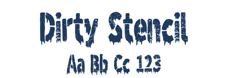 Dirty Stencil Font Preview