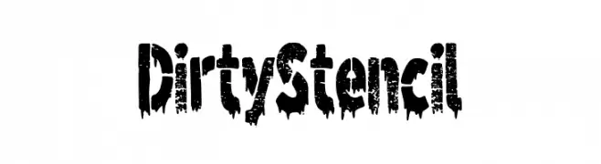 Dirty Stencil Font