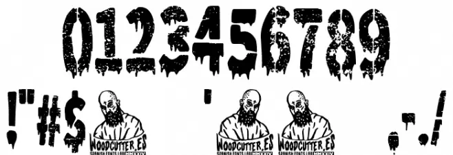 Dirty Stencil Font OTHER CHARS