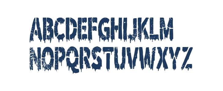 Dirty Stencil Uppercase