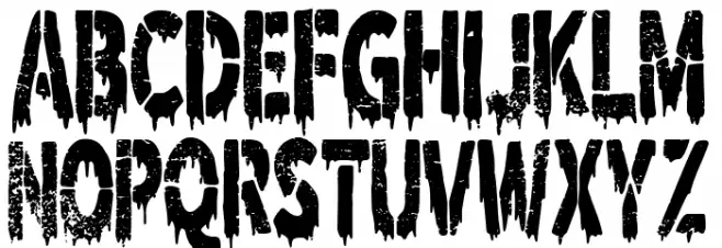 Dirty Stencil Font UPPERCASE