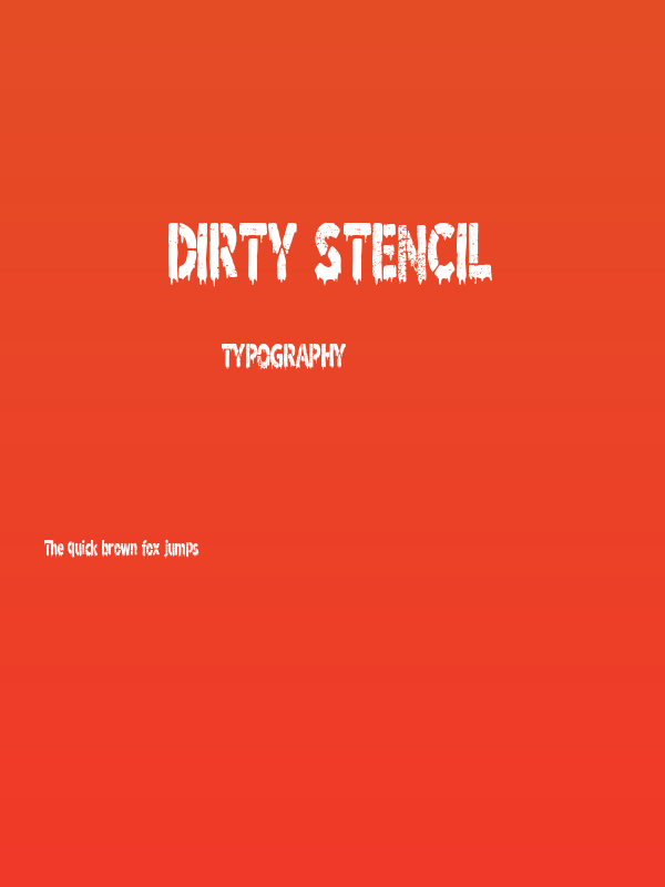 Dirty Stencil Poster