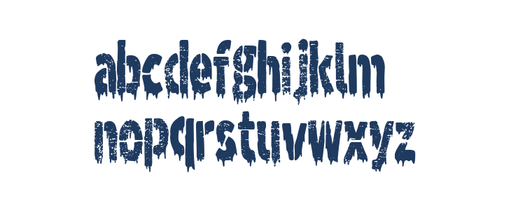 Dirty Stencil Lowercase
