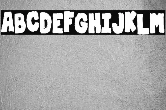 Dirty & Strong Font examples