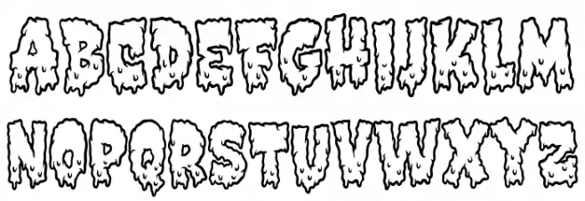 Dirty Zombie Schriftart Groß