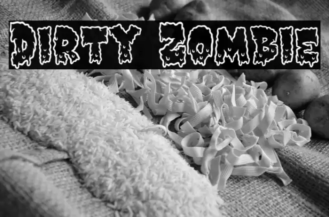 Dirty Zombie Font examples