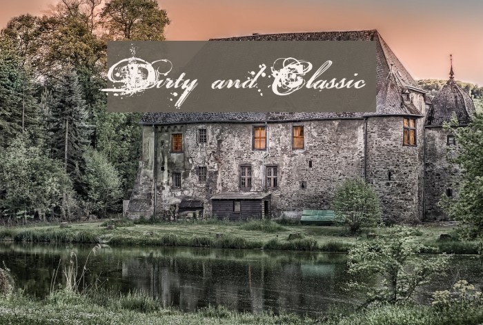 Dirty and Classic Font examples
