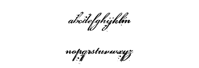 Dirty and Classic Font LOWERCASE